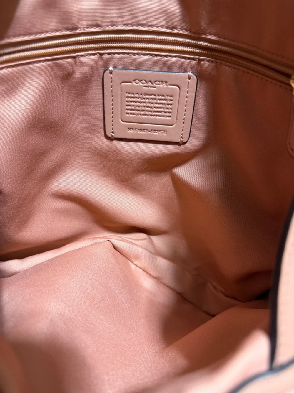 Coach Lexi Quilted Chevron Shoulder Bag in Dusty Coral - Picture 7 of 10